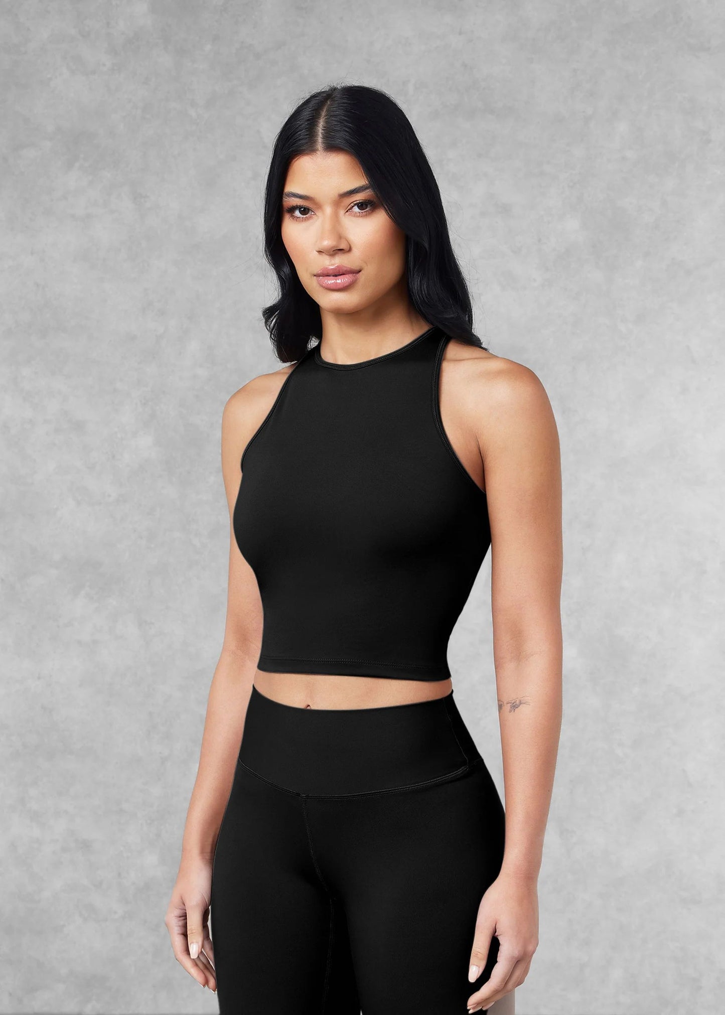 2-in-1 Racerback Top - Black