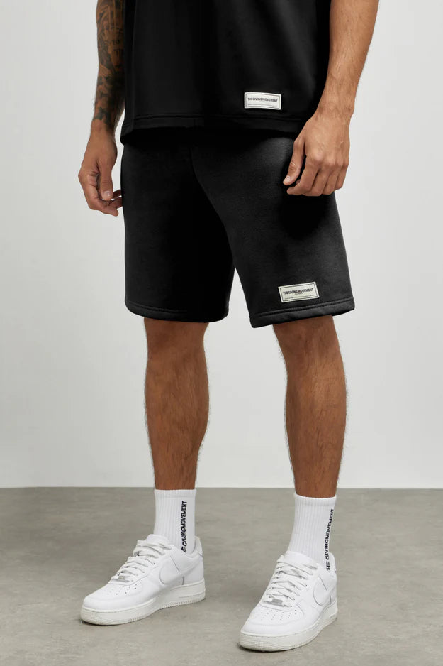 Organic Cotton Blend 10 inch Shorts - Black